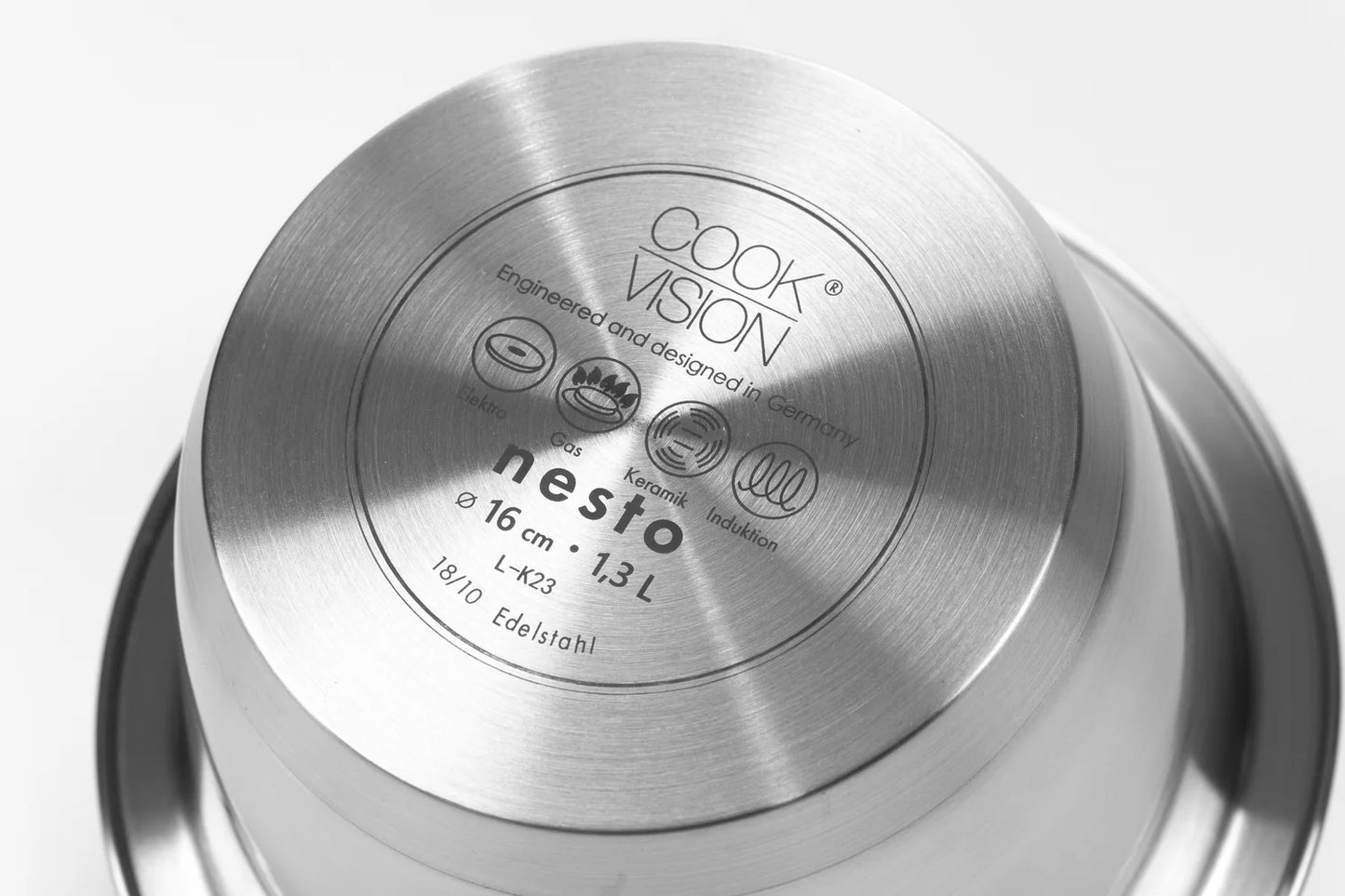 Casserole empilable cookvision 18 x 10 cm de 2 litres en Inox