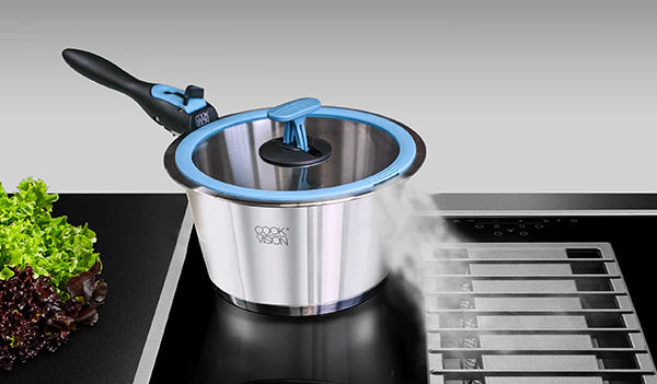 Couvercle empilable en verre noir, diamètre 16 cm