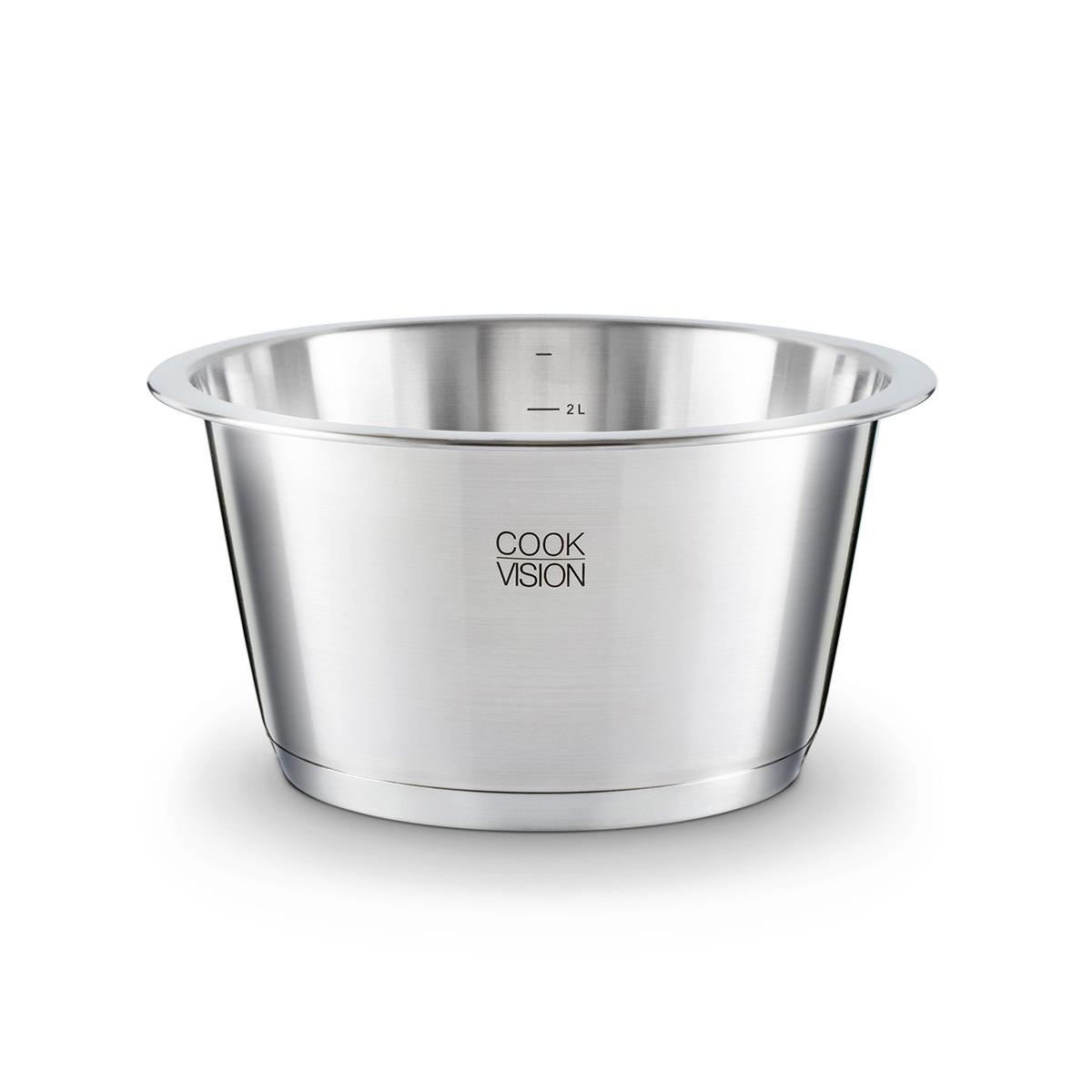 Casserole empilable cookvision 18 x 10 cm de 2 litres en Inox