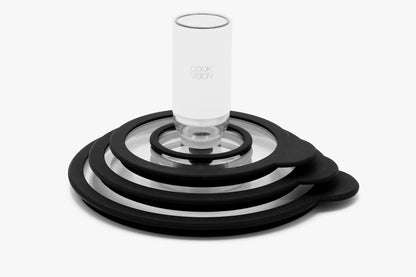 Set de couvercles sous vide en verre 4 pièces, pompe électrique incluse